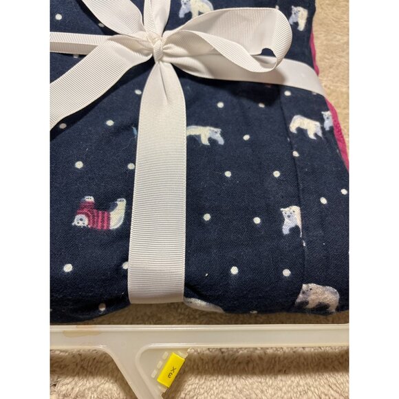 Ladies 2-Piece Pajama Set Size 3X Long-Sleeve Polar Bear Print Plum Navy George - Picture 6 of 6